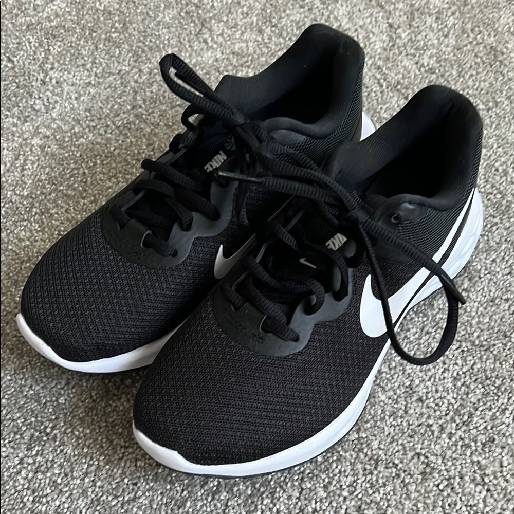 Nike Revolution Kids Black and White Sneakers NWOT